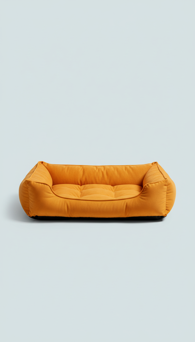 Orthopedic Dog Bed in Sunshine Orange