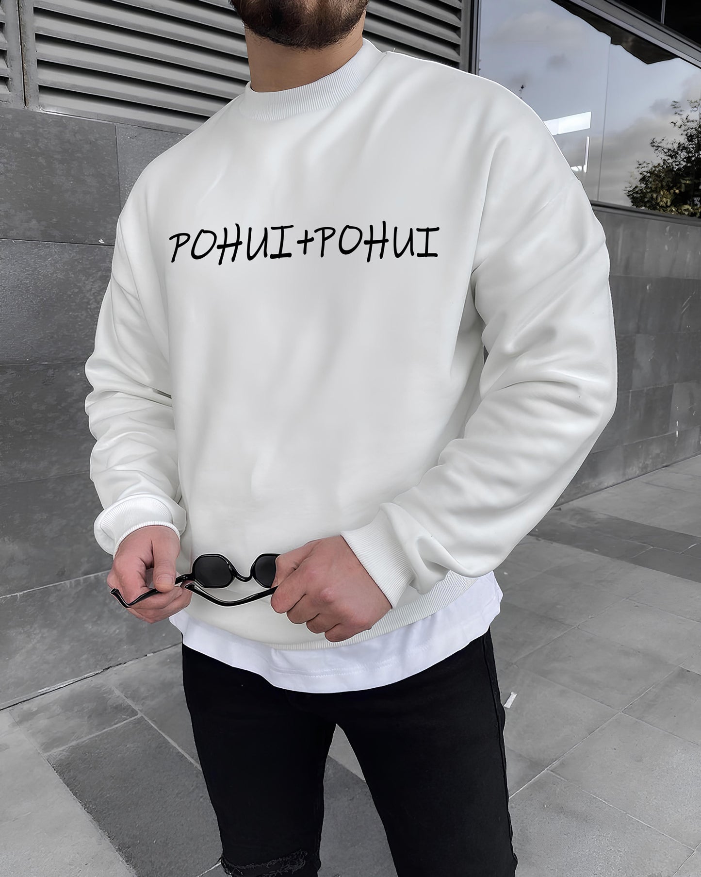 Світшот чоловічий з мерчем (оверсайз)