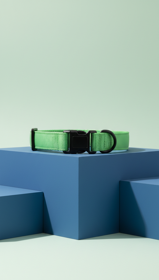 Performance Nylon Collar in Green Apple