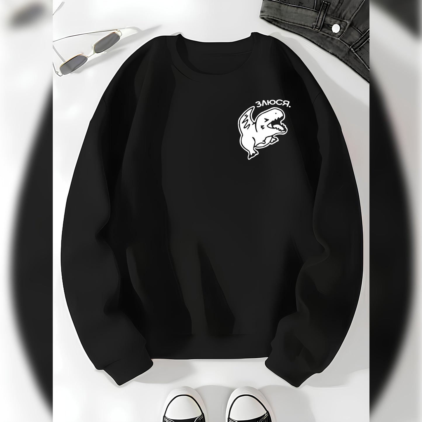 Світшот чоловічий з мерчем (оверсайз)